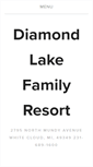 Mobile Screenshot of diamondlakefamilyresort.com